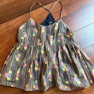 Vintage Anthropologie Ladakh Babydoll Style Tank Top Size Small